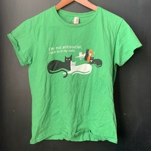 I’m not antisocial I talk to my cats shirt